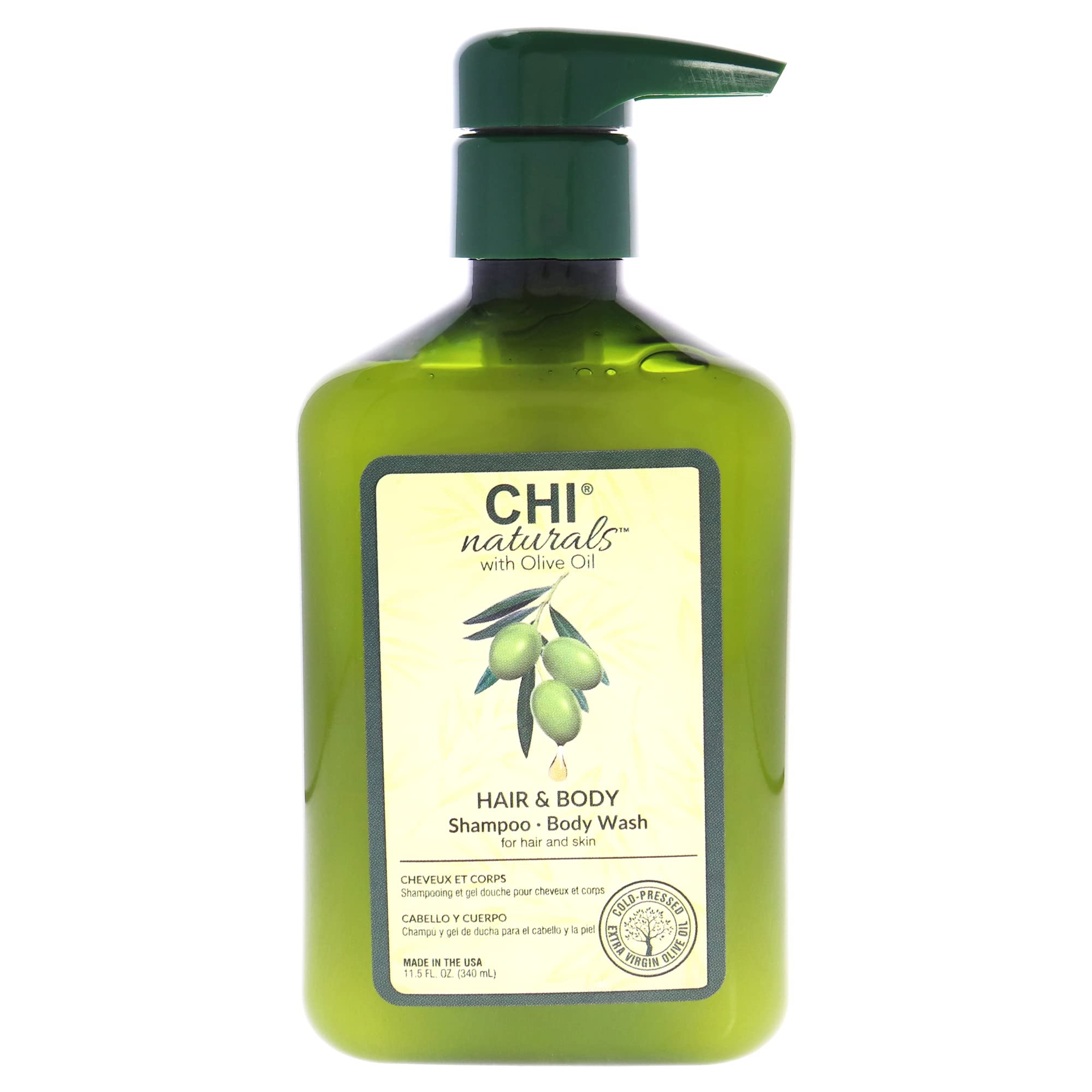 CHI Olive Organics Hair & Body Shampoo Body Wash (For Hair and Skin) 340ml/11.5oz